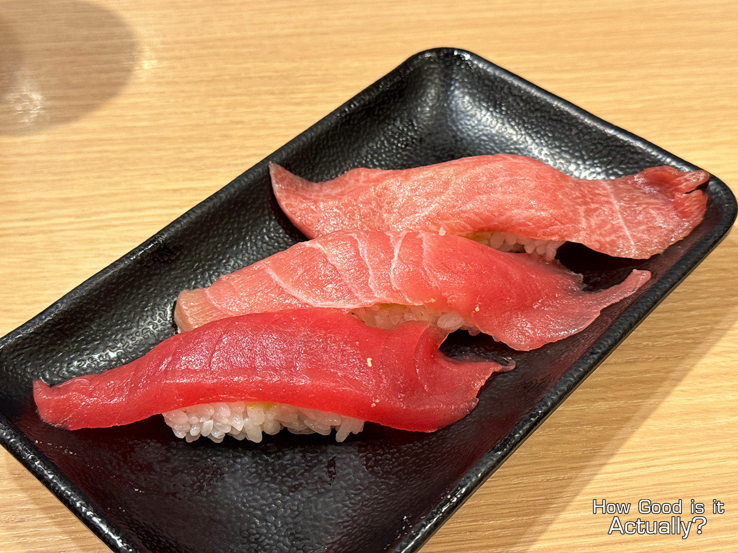 Kantaro Sushi Osaka Closeup of the Honmaguro Nigiri Combo