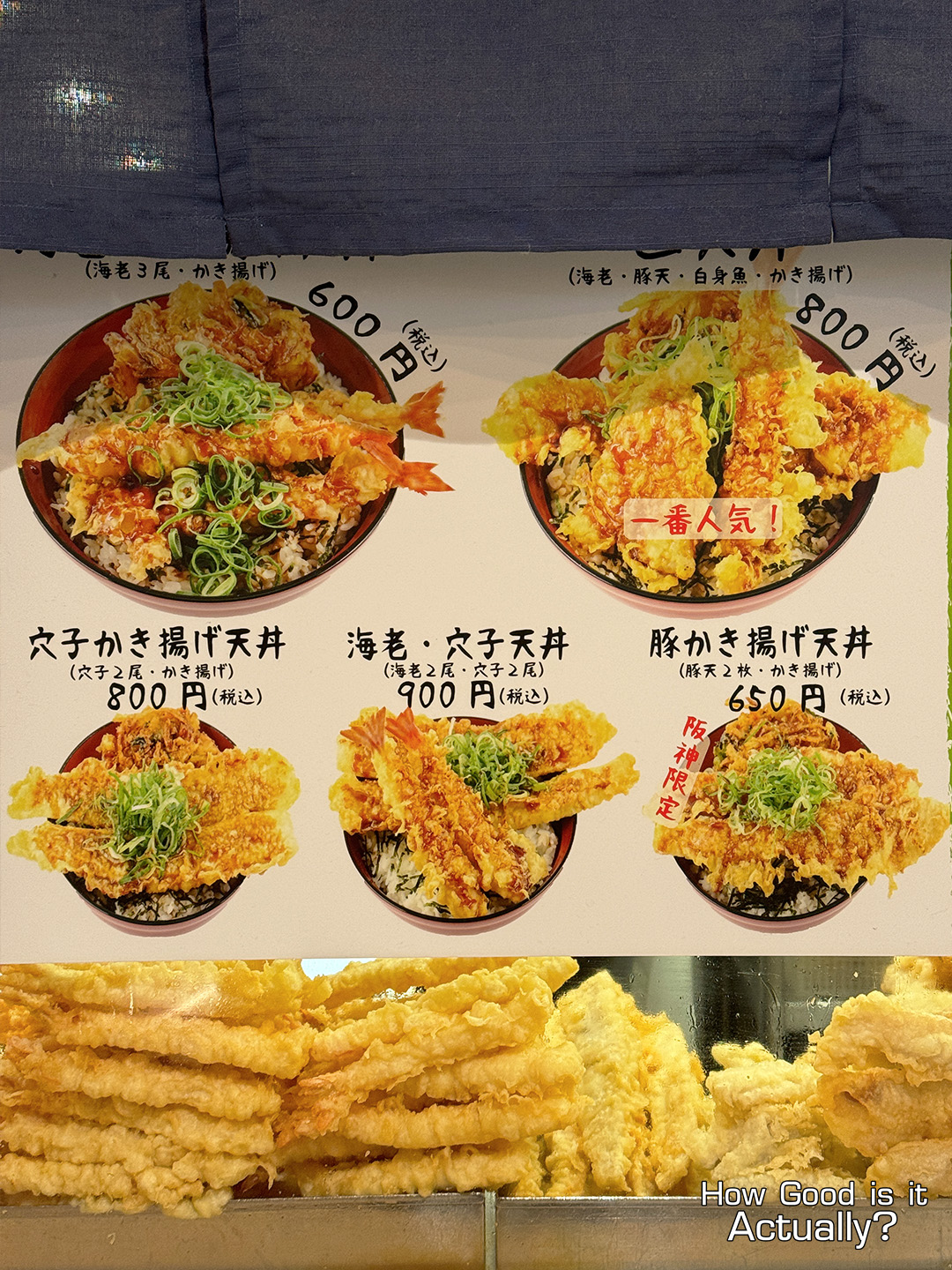 Tempura no Yama's Menu & Tendon Options